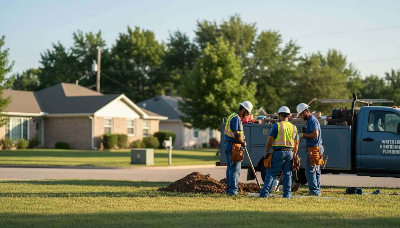 Residential water line and bathroom plumbing service in Forest, LA